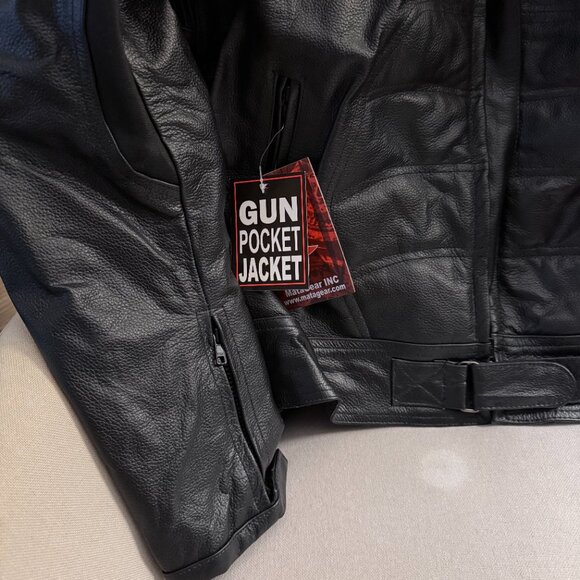 Men's Batman Motorcycle Armored Biker Style Leather Racing Jacket - Picture 5 of 6